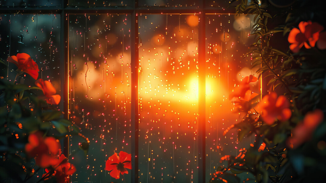 A tranquil 4K wallpaper captures the serene beauty of sundown, where the golden hues of the setting sun gently illuminate the horizon. This breathtaking landscape scene radiates calmness and tranquility, making it an ideal choice to adorn your desktop or mobile screen.