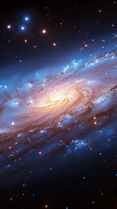 A mesmerizing 4K wallpaper unveils the enchanting beauty of an AI-generated spiral galaxy, where cosmic magic comes to life. Vivid colors and intricate patterns dance across the celestial canvas, creating a captivating visual experience.