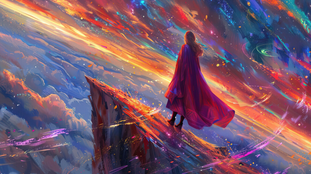 A mesmerizing 4K PC wallpaper featuring the heroic Star Walker. In this digital artwork, the cosmic explorer strides boldly against a backdrop of galaxies and celestial wonders, creating a breathtaking scene. Ideal for setting as your desktop wallpaper, this high-resolution image captures the essence of a futuristic cosmic adventure.
