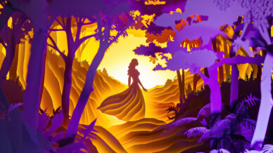 Enchanted Forest Sunset 4K Wallpaper