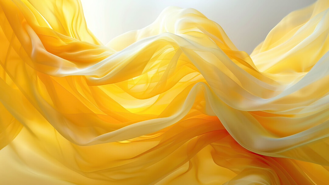 A serene 4K wallpaper featuring sunlit silky drapes gently swaying in a tranquil breeze, casting mesmerizing shadows against a backdrop of soft sunlight. The elegant interplay of light and fabric creates a peaceful atmosphere, perfect for enhancing your desktop or mobile screen with a touch of sophistication and tranquility.