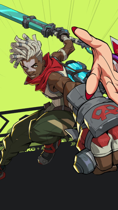 A stunning 4K wallpaper featuring 2XKO Ekko and Ahri from League of Legends. This high-resolution digital artwork captures the dynamic and captivating essence of the characters, making it a perfect background for your desktop or mobile device.