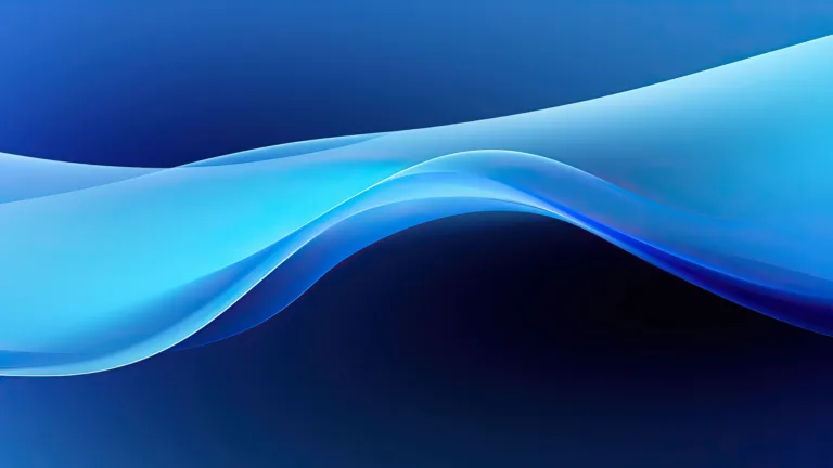 An entrancing 4K wallpaper featuring abstract waves of vibrant blue hues undulating gracefully across the screen. The fluid, wavy patterns create a mesmerizing visual experience, making this artwork a perfect choice for your desktop or mobile wallpaper.