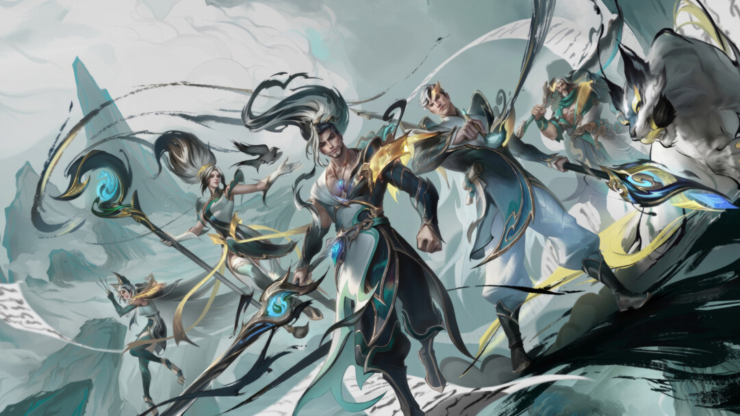 A mesmerizing 4K wallpaper unveiling the elegance of the Calligraphia LoL skins in League of Legends. Champions adorned in intricate calligraphic-themed attire grace the vibrant digital canvas, showcasing the fusion of artistry and gameplay in the world of League of Legends.