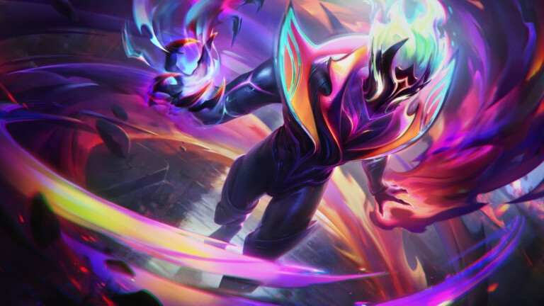 A mesmerizing 4K wallpaper showcasing the celestial beauty of the Empyrean Brand skin in League of Legends. Brand, the fiery harbinger, radiates divine power amidst the cosmic backdrop, evoking a sense of awe and wonder in the mystical world of League of Legends.