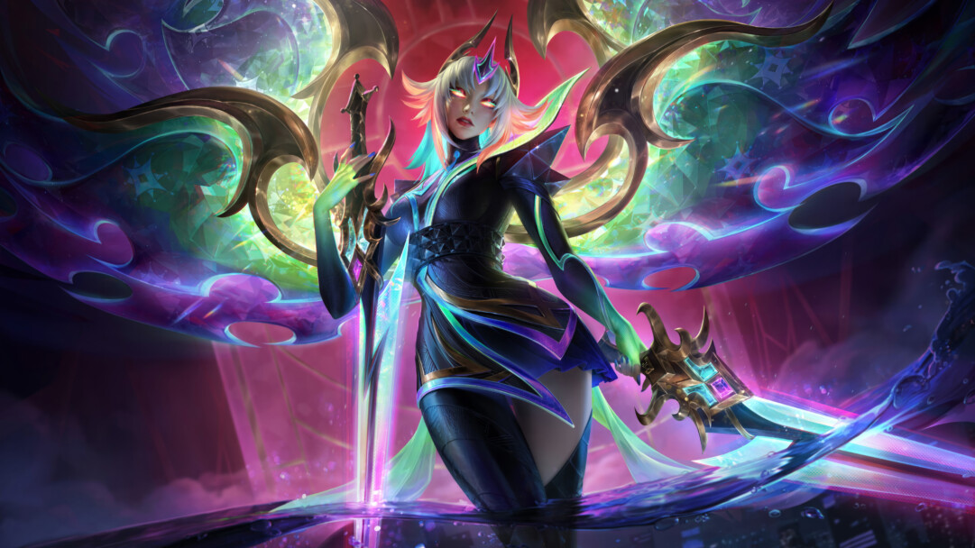 A mesmerizing 4K wallpaper showcasing the radiant Empyrean Kayle skin from League of Legends. Kayle, the celestial warrior, stands resolute in her divine armor, exuding an aura of transcendent power amidst a heavenly backdrop, inviting viewers into the majestic world of League of Legends.