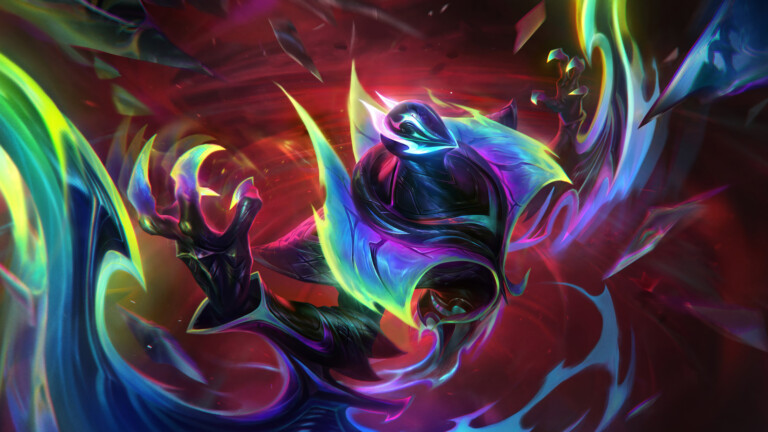 A mesmerizing 4K wallpaper showcasing the celestial beauty of the Empyrean Nocturne skin in League of Legends. Nocturne, the Eternal Nightmare, is depicted in an ethereal realm, adorned with radiant armor and surrounded by celestial energies, evoking a sense of otherworldly power and majesty.