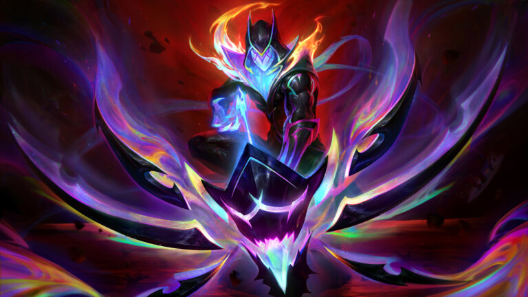 A mesmerizing 4K wallpaper showcasing the Empyrean Varus skin from League of Legends. Varus, the Arrow of Retribution, stands amidst celestial energies, radiating power and determination in this stunning depiction within the vibrant world of League of Legends.
