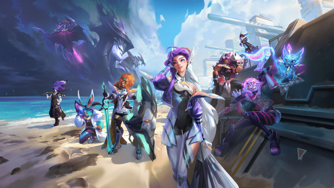 A striking 4K wallpaper featuring the Anima Squad 2024 theme from League of Legends. Champions from the Anima Squad are depicted in futuristic gear, exuding a blend of high-tech prowess and dynamic energy within the vibrant universe of League of Legends.