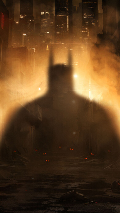 A stunning 4K wallpaper featuring the Batman: Arkham Shadow teaser. The Dark Knight stands in the shadows with a glowing Gotham city skyline in the background. The dark, cinematic atmosphere captures the essence of Batman’s vigilant presence, perfect for setting as a desktop or mobile wallpaper.