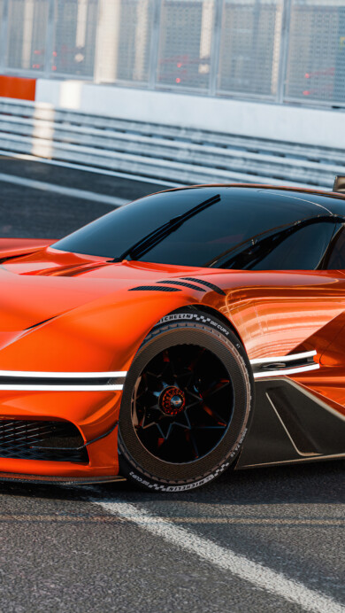 A stunning 4K wallpaper featuring the Genesis X Gran Racer VGT Concept 2024. This high-resolution image showcases the sleek design and futuristic aesthetics of the luxury electric sports car, perfect for automotive enthusiasts.