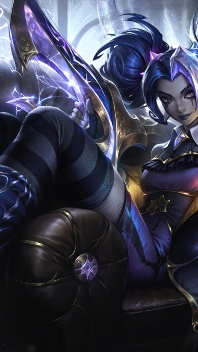 A striking 4K wallpaper featuring the Prestige Fright Night Zeri skin from League of Legends. Zeri, the Spark of Zaun, is depicted in a vibrant and edgy costume with Halloween-themed elements, radiating electric energy as she prepares for battle in this chilling yet glamorous skin.