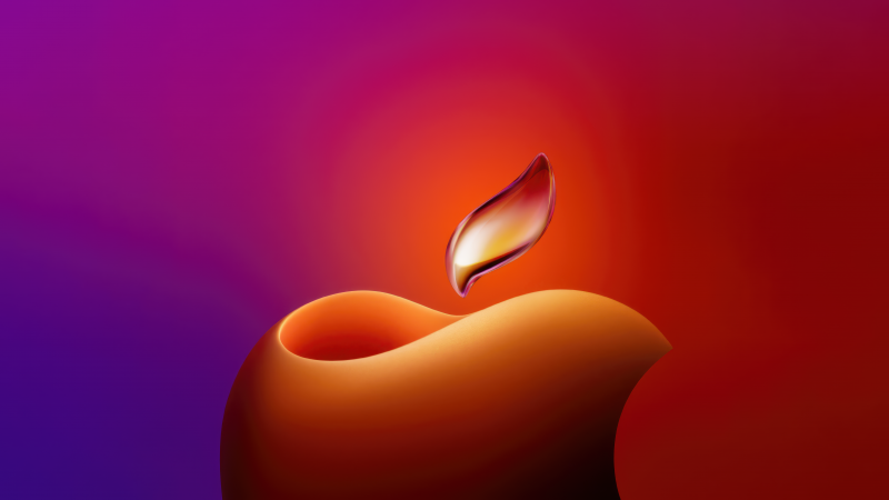 A vibrant 4K wallpaper featuring the Apple logo adorned with intricate Diwali-themed designs. The festive artwork showcases colorful patterns and traditional motifs, blending modern tech with cultural celebration, perfect for desktop or mobile backgrounds.