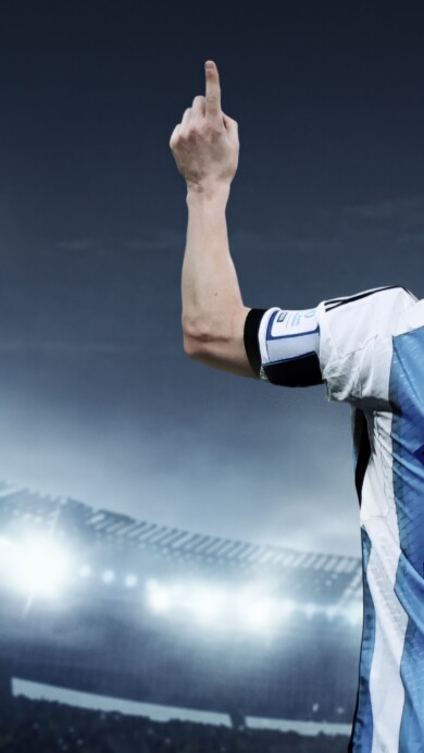 A stunning 4K wallpaper featuring Lionel Messi celebrating his World Cup victory. The high-resolution image captures the emotion and triumph of Messi, making it perfect for football fans as a desktop or mobile background.