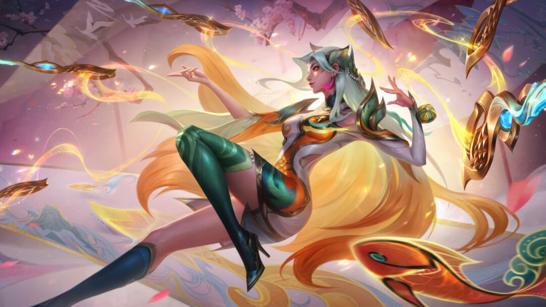 Celestial Embroidery Irelia Skin League Of Legends 4K Wallpaper
