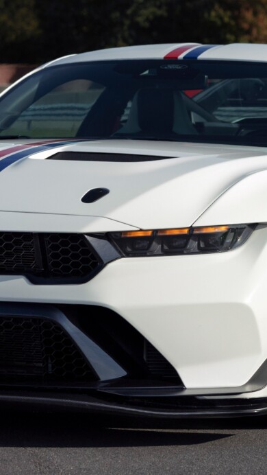 A stunning 4K wallpaper featuring the Ford Mustang GTD Spirit of America, showcasing its sleek design and patriotic livery. This high-resolution image highlights the car’s aggressive stance and performance-inspired details, perfect for automotive enthusiasts.