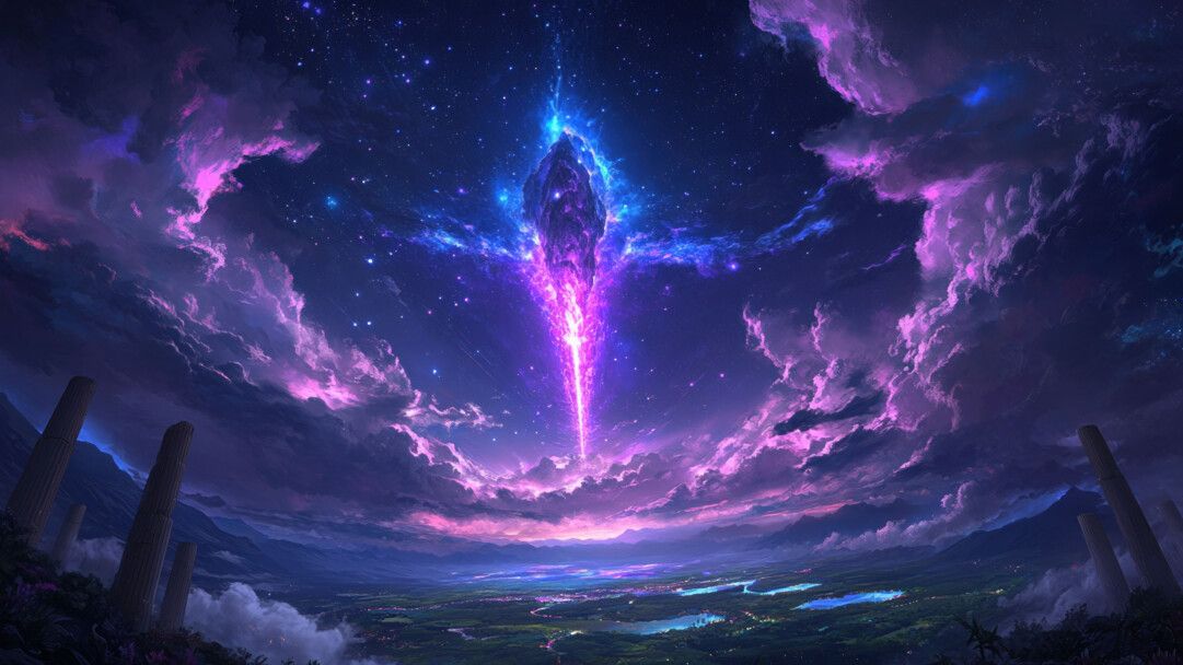 A stunning 4K wallpaper featuring a floating asteroid drifting through a galactic sky. The asteroid is illuminated by the soft glow of nearby stars, surrounded by swirling cosmic dust and vibrant nebulae, creating a breathtaking deep-space scene.