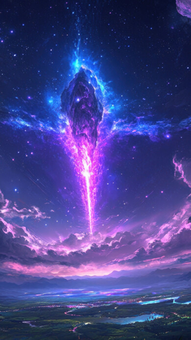 A stunning 4K wallpaper featuring a floating asteroid drifting through a galactic sky. The asteroid is illuminated by the soft glow of nearby stars, surrounded by swirling cosmic dust and vibrant nebulae, creating a breathtaking deep-space scene.