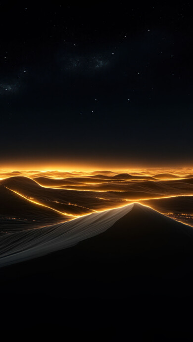 Illuminated Sand Dunes 4K Wallpaper