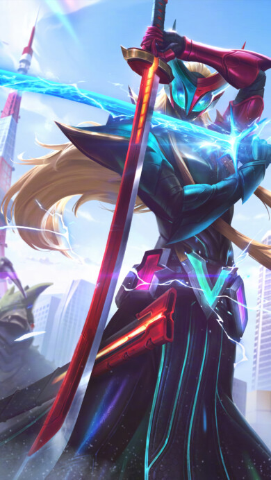 Masked Justice Yone Skin League of Legends 4K Wallpaper