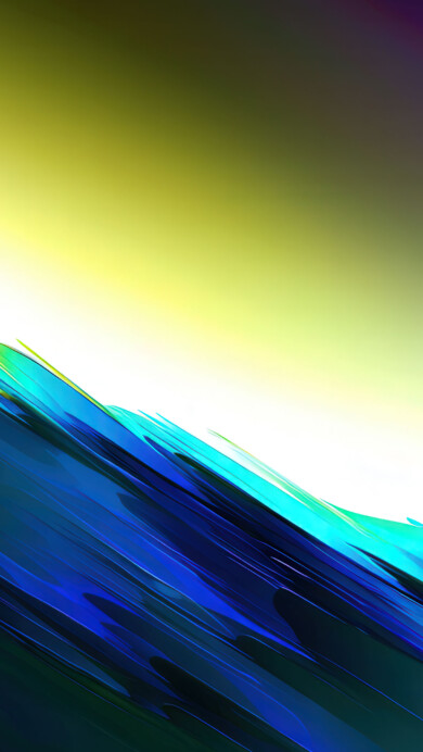 A modern abstract background with a dynamic, sharp diagonal slash effect. It features a vibrant spectrum of colors, including striking blues and yellows, with a digital, glitch-like texture.