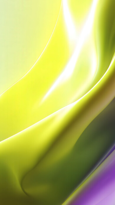 A dynamic and abstract flow of gentle hues, featuring luminous gradients of lime green, soft yellow, and delicate purple, creating a fluid and ethereal visual experience.