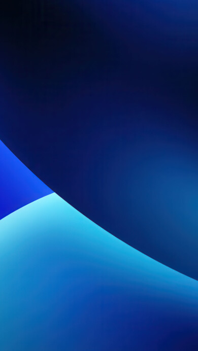 A dynamic 4K wallpaper showcasing a swirling composition of deep blue and aquamarine gradients. The smooth, luminous transitions between sapphire, sky blue, and deep teal create a serene yet powerful sense of flowing depth.