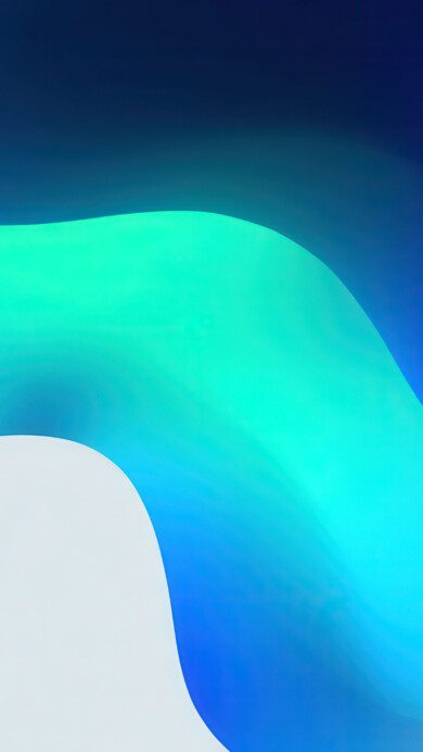 An immersive 4K wallpaper presenting fluid, organic shapes in a dynamic interplay of deep blue, vibrant teal, and soft white. Soft gradients smoothly transition between these hues, creating a continuous sense of serene movement and modern tranquility.