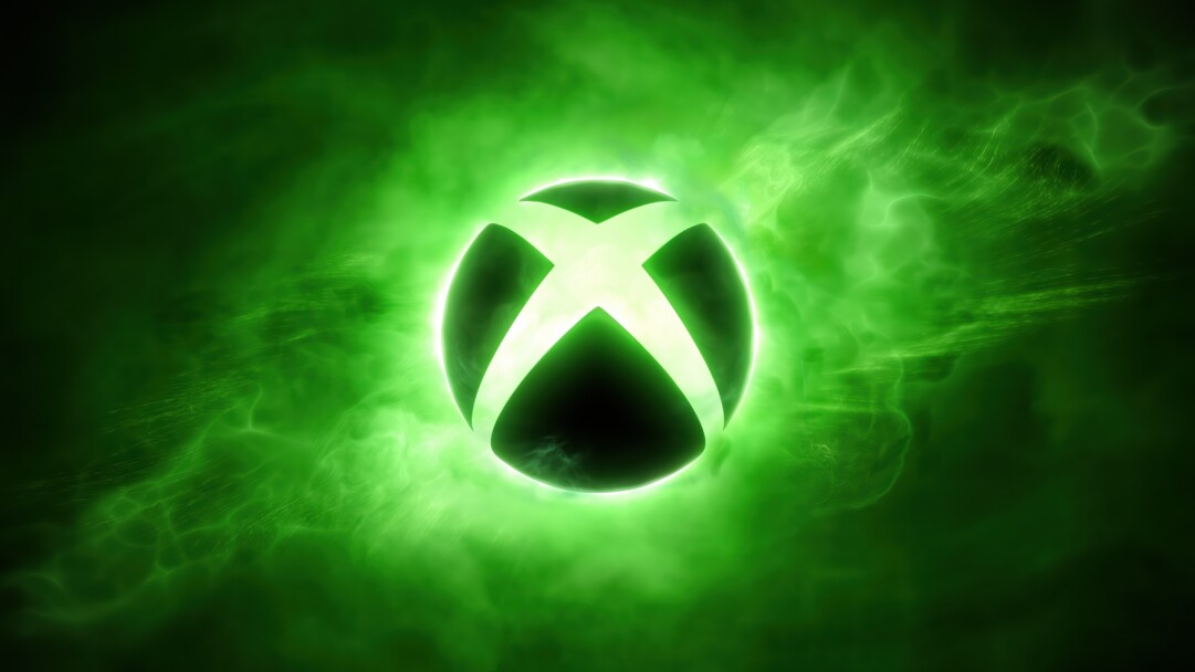 An electrifying 4K wallpaper showcasing a glowing Xbox symbol centered within a tumultuous cloud of intense green energy. The brilliant emerald light radiates outwards, creating swirling, ethereal tendrils that pulsate with raw power against the dark backdrop.